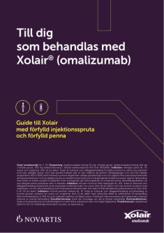 Omslag broschyr Till dig som behandlas med Xolair®